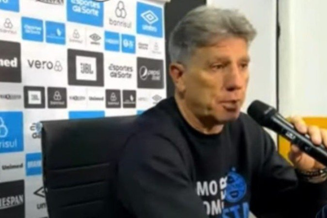 Renato provocou o arquirrival Internacional após derrota do Grêmio - (crédito: Foto: Reprodução de vídeo) Renato provocou o arquirrival Internacional após derrota do Grêmio - (crédito: Foto: Reprodução de vídeo)