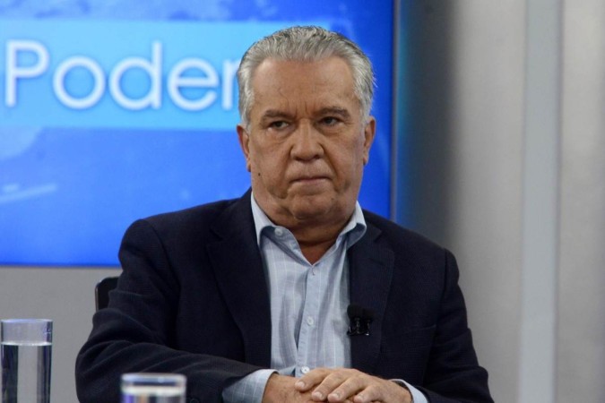 Geraldo Magela em entrevista ao CB.Poder. Na bancada, Ana Maria Campos e Adriana Bernardes -  (crédito:  Marcelo Ferreira/CB/D.A Press)