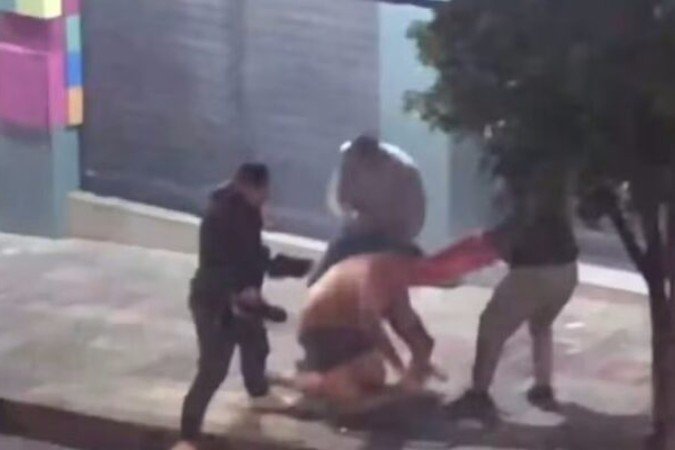 Briga entre torcedores de Atlético-MG e River Plate -  (crédito: Foto: divulgação redes sociais )