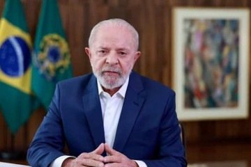 Lula discursou por videoconferência na cúpula dos Brics -  (crédito: Reprodução/Youtube/Lula)