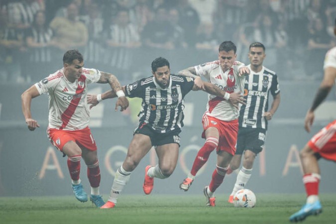 Atlético bateu o River Plate por 3 a 0, na noite dessa terça-feira  -  (crédito: Fotos: Pedro Souza / Atlético)