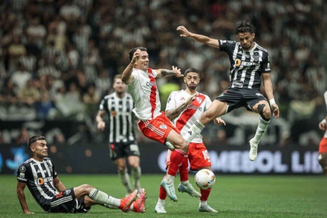 Atlético atropelou o River Plate no jogo de ida da semifinal da Libertadores -  (crédito: Foto: Pedro Souza / Atlético)