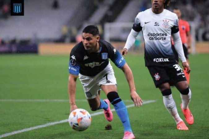 Yuri Alberto faz dois, mas Corinthians apenas empata na Sul-Americana -  (crédito: Foto: Divulgação Racing)