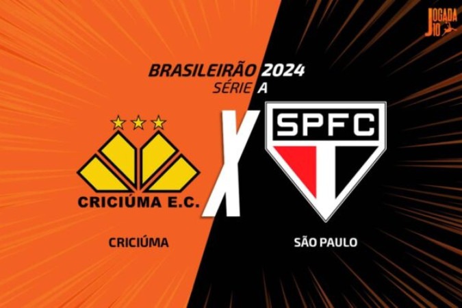 Criciúma x São Paulo, AO VIVO, com a Voz do Esporte, às 19h30 -  (crédito: Foto: Arte Jogada10)