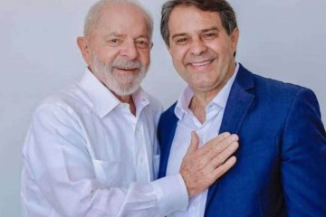 Lula e Evandro Leitão, prefeito eleito de Fortaleza.
 -  (crédito: Divulgação/PT)