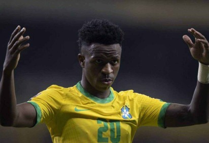 Vinicius Junior havia ficado fora das partidas contra Chile e Peru por causa de uma lesão e voltará nas partidas deste mês -  (crédito: Lucas Figueiredo/CBF)