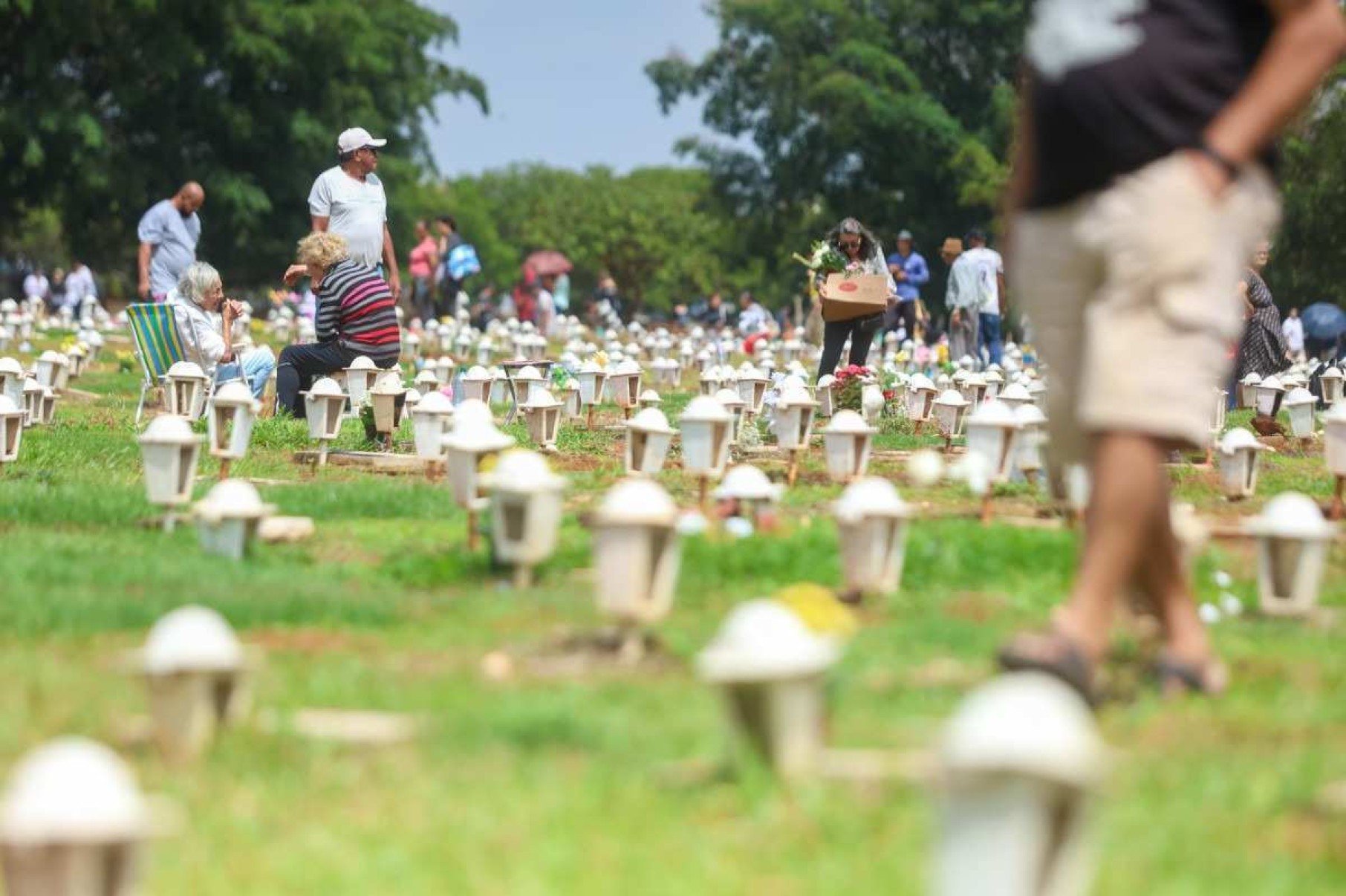 No Campo da Esperana de Taguatinga, o movimento era tranquilo por volta das 9h