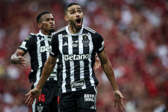 Centroavante marcou em seu primeiro toque na bola e deixou Galo com esperanças do título da Copa do Brasil na semana que vem - (crédito: Foto: Pedro Souza / Atlético) Centroavante marcou em seu primeiro toque na bola e deixou Galo com esperanças do título da Copa do Brasil na semana que vem - (crédito: Foto: Pedro Souza / Atlético)
