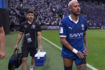 Neymar jogou apenas 29 minutos na partida contra o Esteghal -  (crédito: Reprodução/ESPN)