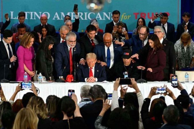 Pesquisa do New York Times mostra Trump com 27% dos homens negros e 55% dos latinos, na faixa etária até 45 anos -  (crédito: Getty Images)