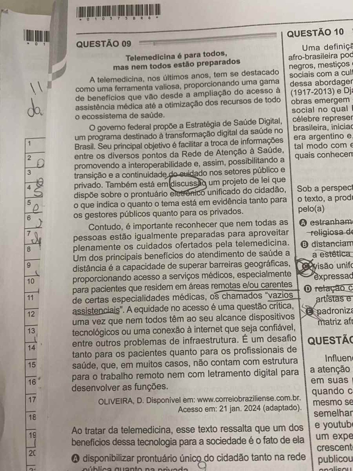 Artigo de opinião do Correio Braziliense surge como questão do Enem 