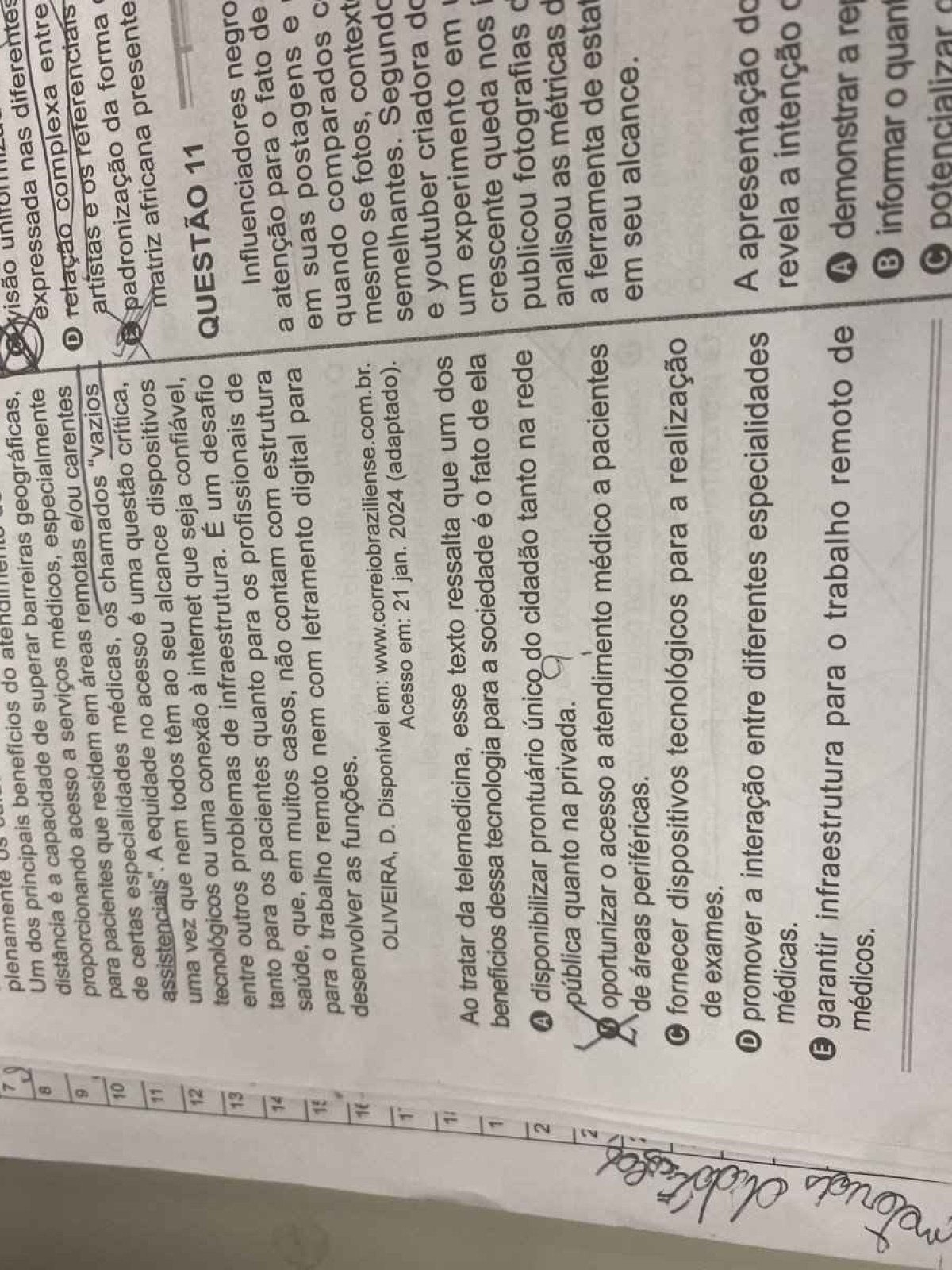 Artigo de opinião do Correio Braziliense se sucedeu em questão do Enem 