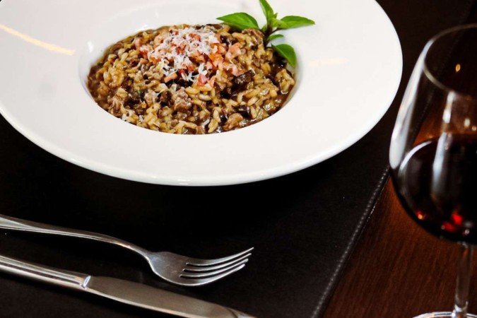 Risoto de filé mignon e funghi é um dos pratos mais populares do Ticiana Werner -  (crédito: Kayo Magalhães/CB/D.A Press)