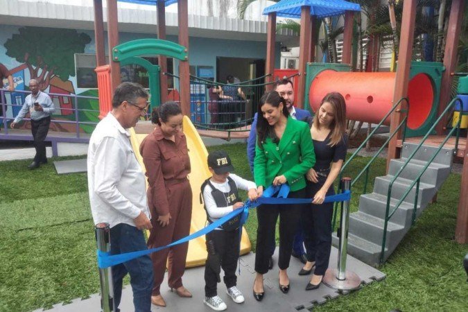 Primeira-dama inaugura playground doado por seu filho para o HMIB - (crédito: Alessandro de Oliveira) Primeira-dama inaugura playground doado por seu filho para o HMIB - (crédito: Alessandro de Oliveira)