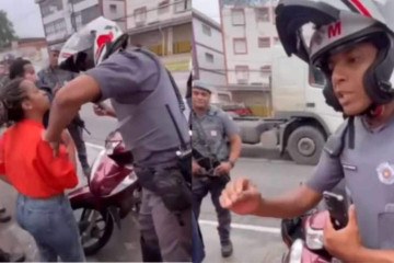 Policiais estiveram presentes durante todo o ato fúnebre, aponta deputada -  (crédito: Instagram/Reprodução (@paulabancadafeminista))