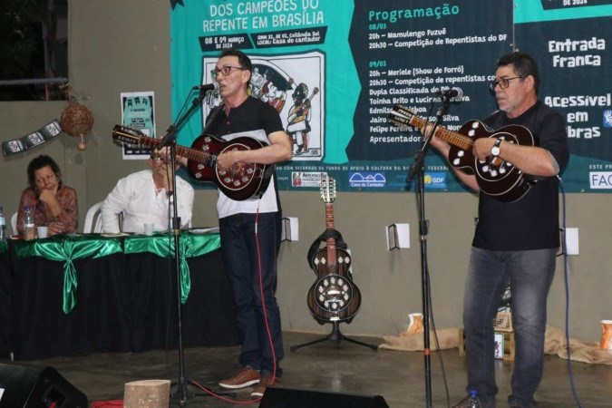 Repentistas do DF e do Nordeste mostram seus versos de improviso na Casa do Cantador -  (crédito:  Divulgação/GIBI COMUNICA)