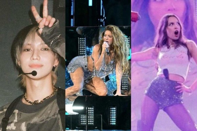 Taemin, do SHINee, Shakira e Olivia Rodrigo são alguns dos nomes que têm datas confirmadas no Brasil em 2025 -  (crédito: AFP; Reprodução/Instagram)