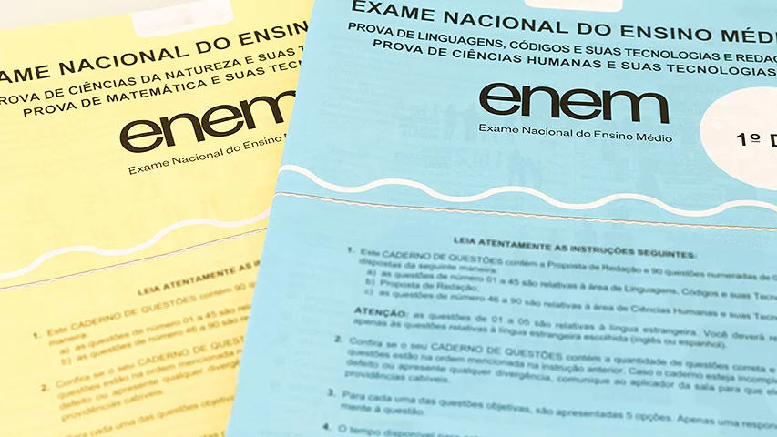 O Enem foi criado pelo governo federal, na gestão do ex-presidente Fernando Henrique Cardoso. A meta era ter uma avaliação da educação básica do território nacional. -  (crédito: Divulgação)