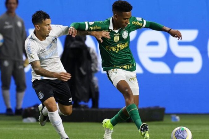 Atacante marcou o único gol Alviverde na vitória sobre o Grêmio, nesta sexta-feira (08), pela 33ª rodada, do Brasileirão, no Allianz Parque. -  (crédito: Foto: Cesar Greco/Palmeiras/by Canon)