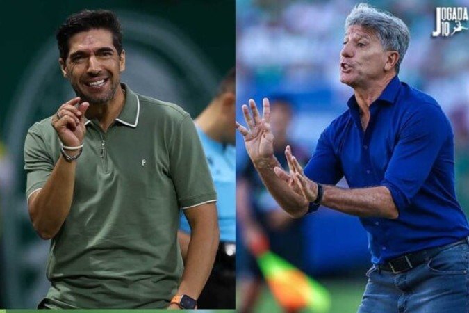 Técnico do Palmeiras costuma ser gentil com treinadores adversários que visitam o Allianz Parque - (crédito: Foto: Cesar Greco/Palmeiras e Lucas Uebel/Grêmio ) Técnico do Palmeiras costuma ser gentil com treinadores adversários que visitam o Allianz Parque - (crédito: Foto: Cesar Greco/Palmeiras e Lucas Uebel/Grêmio )