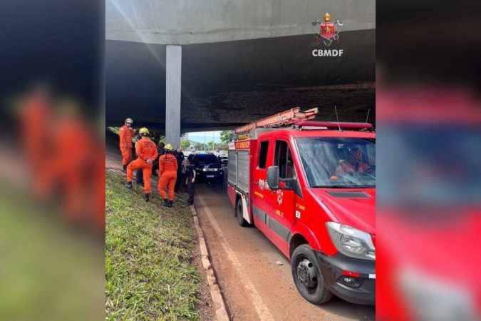 Homem foi encontrado morto na manhã deste domingo (10/11) -  (crédito: Divulgação/ CBMDF)