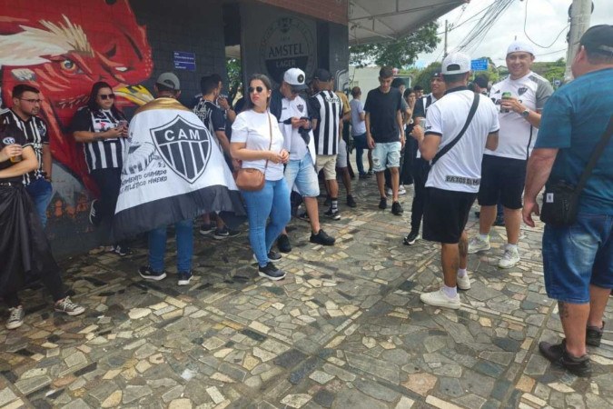 Torcida do Atlético-MG realiza esquenta para a final inédita na Arena MRV -  (crédito: Danilo Queiroz/CB/D.A Press)