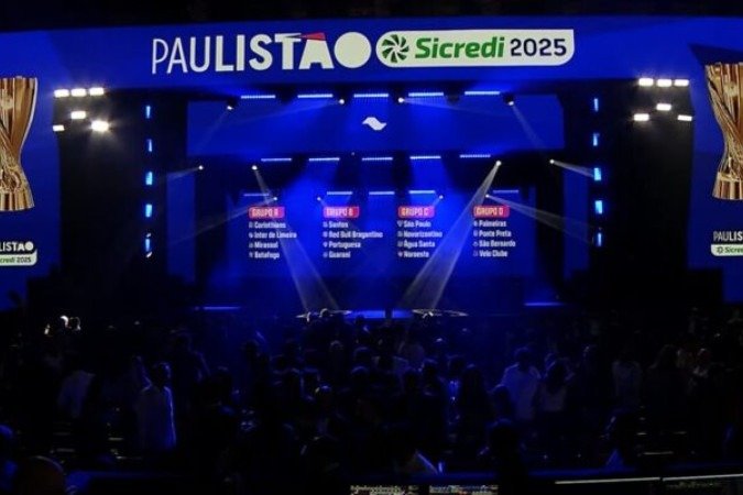 Nesta terça-feira (12), a federação de futebol paulista, sorteou os grupos do estadual do próximo ano, que terá início dia 12 de janeiro  -  (crédito: Foto: Reprodução/Paulistão)