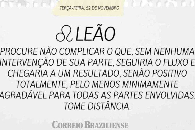 LEÃO | 12 DE NOVEMBRO