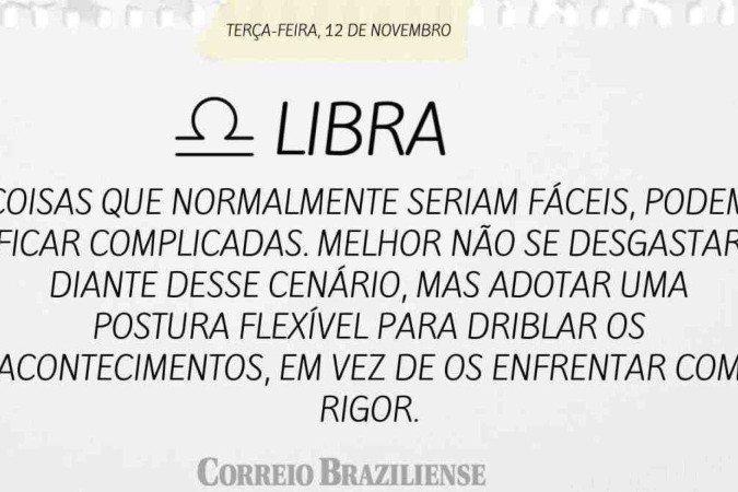 LIBRA | 12 DE NOVEMBRO