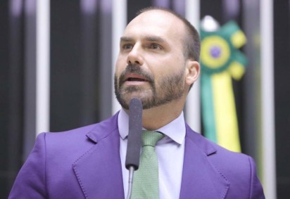 A mensagem foi encaminhada ao deputado Eduardo Bolsonaro (PL-SP) na manhã de quarta-feira, 8 -  (crédito: Mario Agra / Câmara dos Deputados)