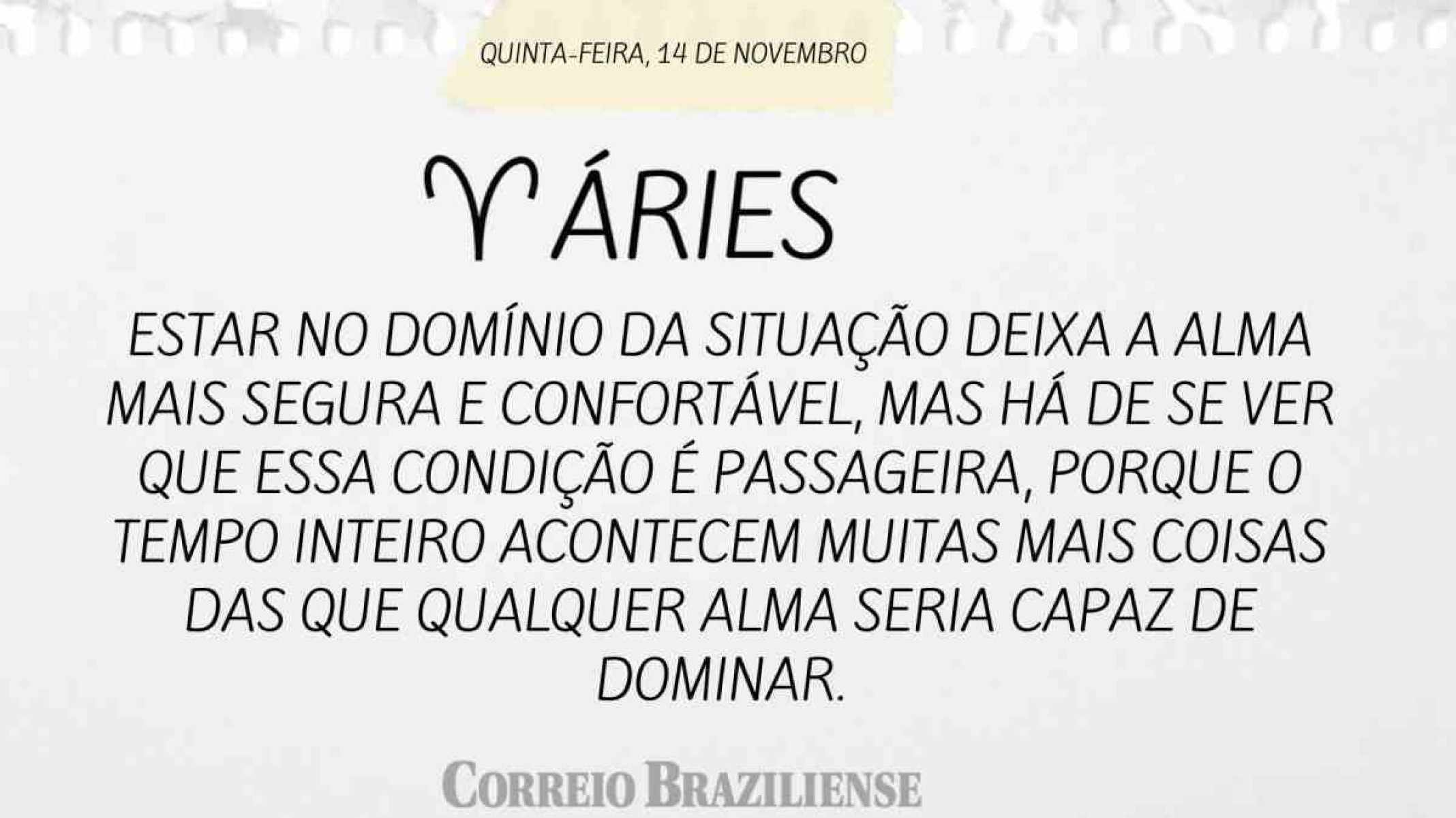 ÁRIES | 14 DE NOVEMBRO