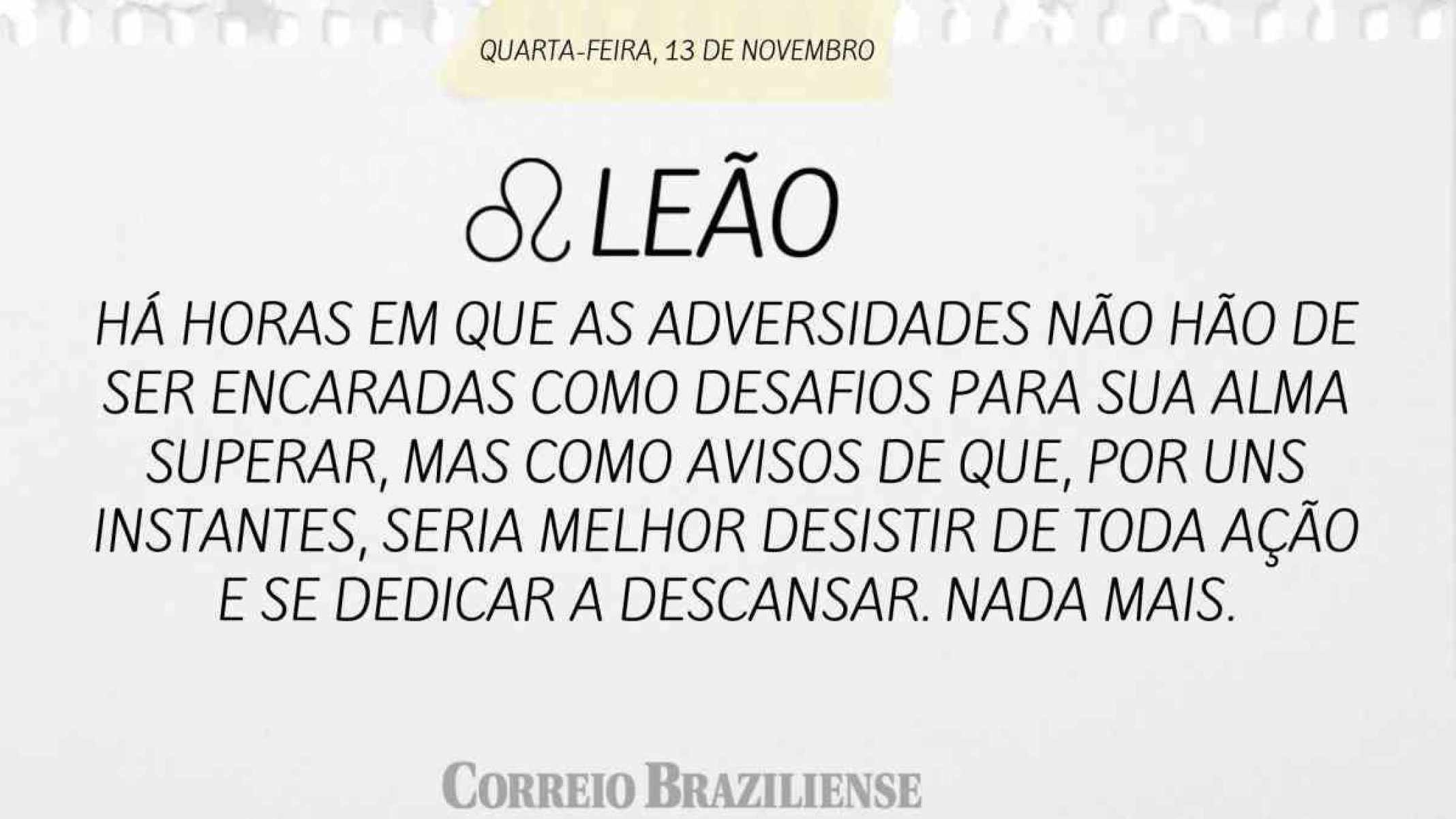 LEÃO | 13 DE NOVEMBRO