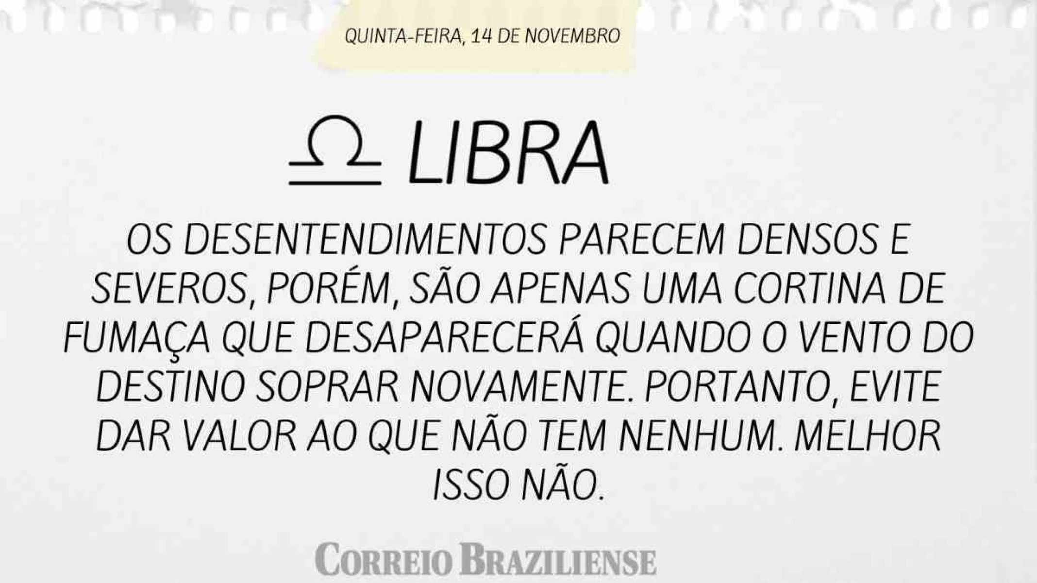 LIBRA | 14 DE NOVEMBRO