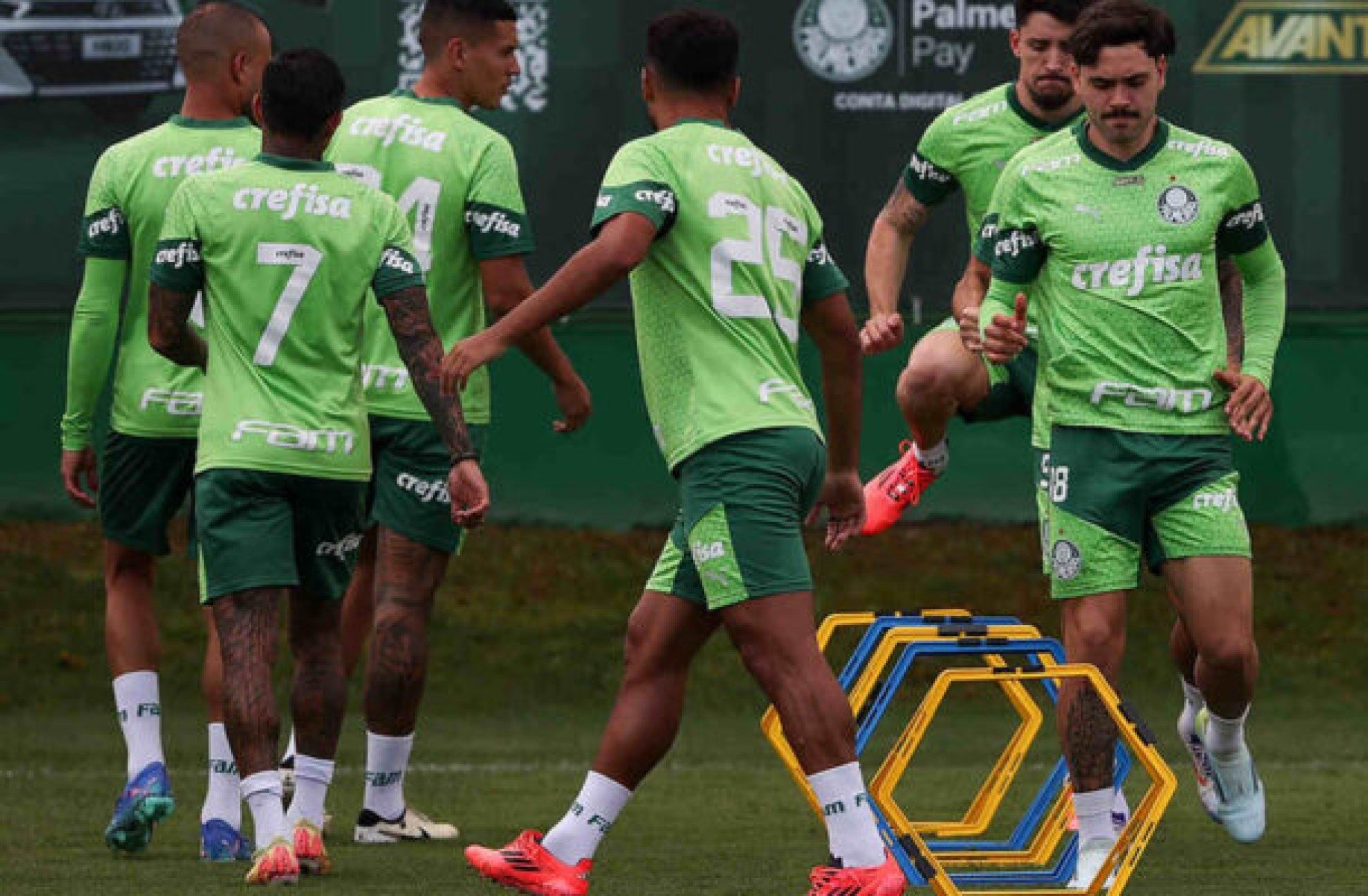 Verdão entende que não pode prejudicar a preparação da temporada e cogita começar Estadual sem seus principais jogadores -  (crédito: Foto: Fabio Menotti/Palmeiras)