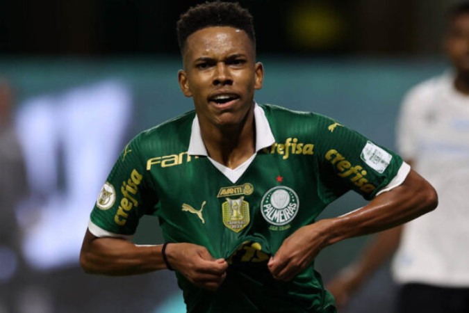 Jornal Marca diz que atacante do Palmeiras é o maior talento do Brasil desde Neymar e elogia atuações da Cria da Academia -  (crédito: Foto: Reprodução)