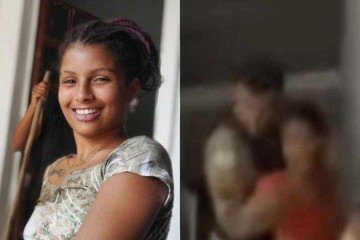 Thainara Vitória Francisco Santos, de 18 anos, foi imobilizada por policiais militares dentro de casa, em Governador Valadares -  (crédito: Reprodução/Redes Sociais)