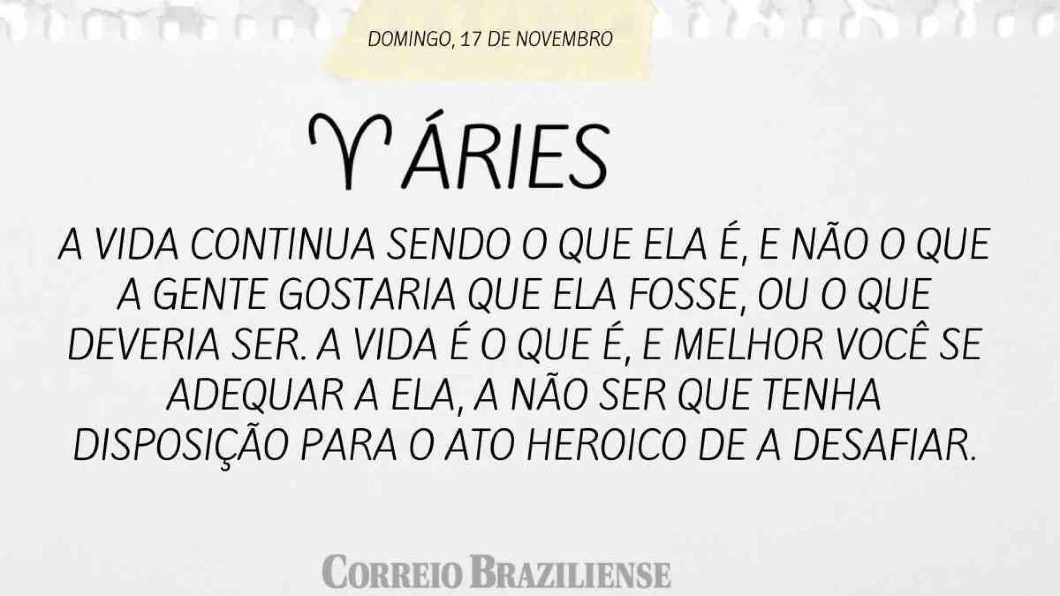 ÁRIES | 17 DE NOVEMBRO 