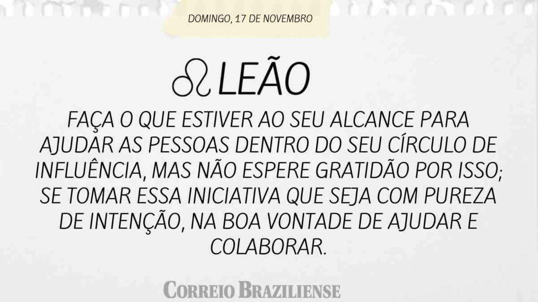 LEÃO | 17 DE NOVEMBRO 