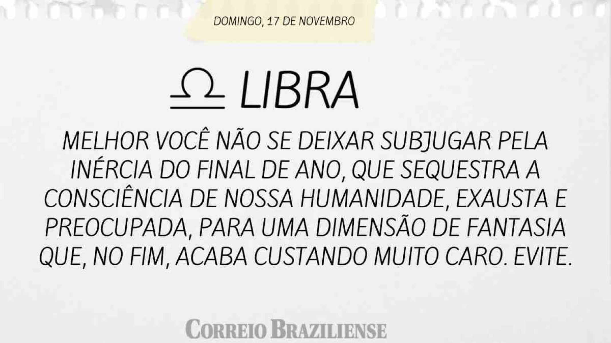 LIBRA | 17 DE NOVEMBRO 