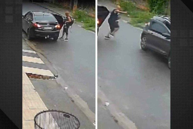 Policial penal foi alvo de tiros quando saía de casa e morreu -  (crédito: Reprodução/Dailymotion)