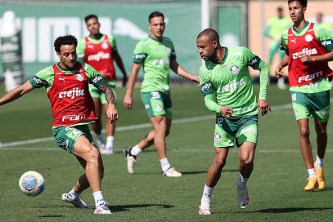 Verdão vem tendo dificuldades no ataque nos últimos jogos do Brasileirão. Equipe volta a campo na quarta-feira, contra o Bahia -  (crédito: Foto: Cesar Greco/Palmeiras)