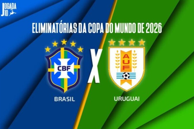 Seleção Brasileira enfrenta o Uruguai em clássico sul-americano -  (crédito: Arte: Jogada10)