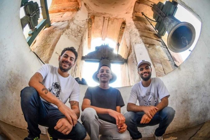     Tocadores de sinos da torre do Santuário de Nossa Senhora da Conceição