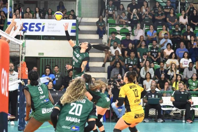 O Brasília Vôlei vem de duas vitórias seguidas na Superliga Feminina -  (crédito: Rogério Guerreiro/Brasília Vôlei)