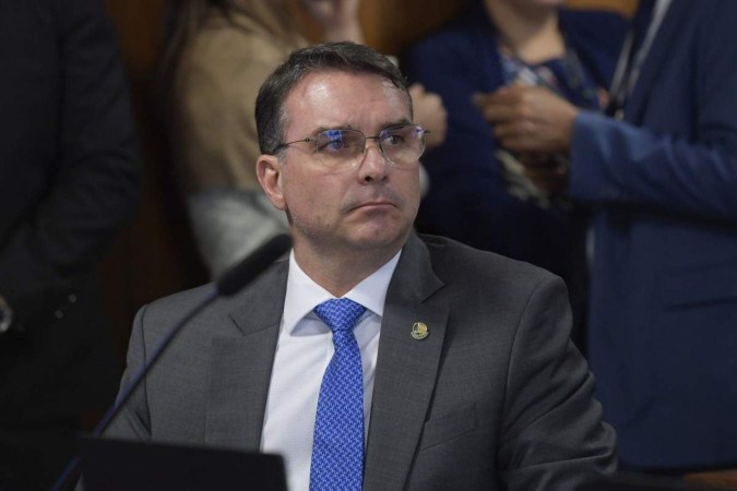 Flávio afirmou que vai trabalhar pelo impeachment do ministro do STF -  (crédito: Saulo Cruz/Agência Senado)