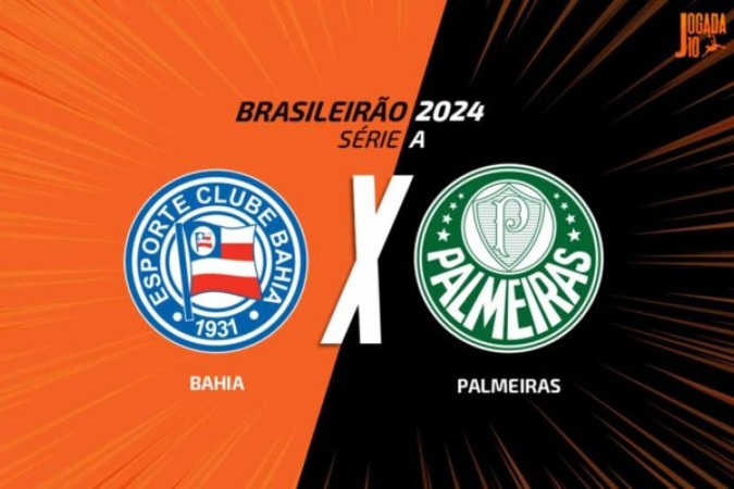 Bahia e Palmeiras se enfrentam na Arena Fonte Nova -  (crédito: Foto: Arte/Jogada10)