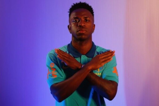 Vini Jr é símbola de luta contra o racismo -  (crédito: Foto: Rafael Ribeiro/CBF)