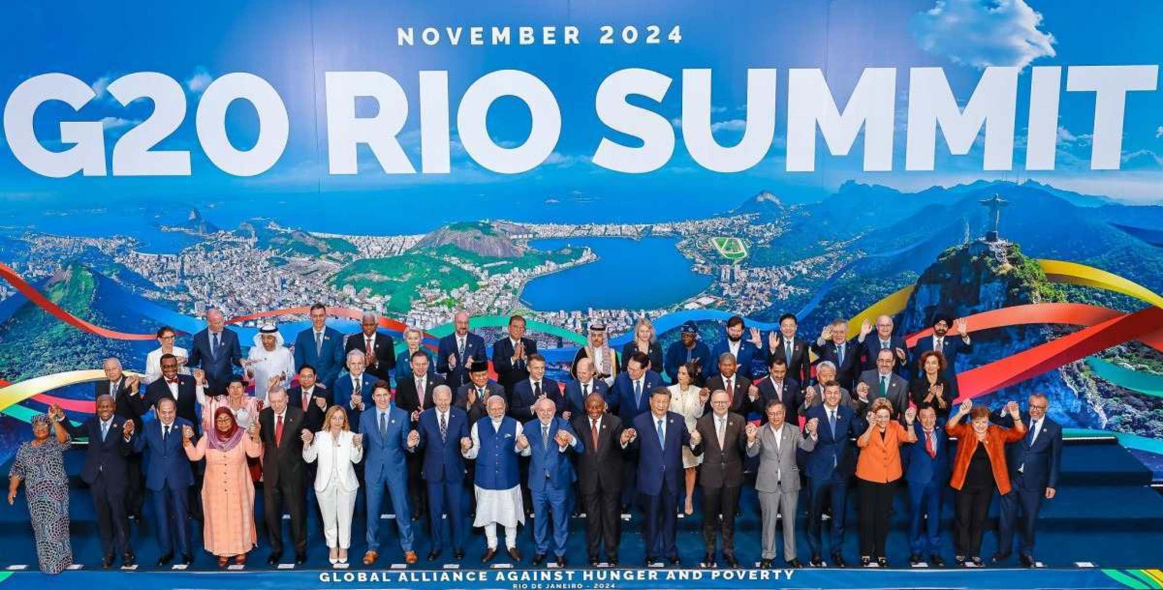 G20 refaz foto oficial com Biden, Trudeau e Meloni, mas sem Milei