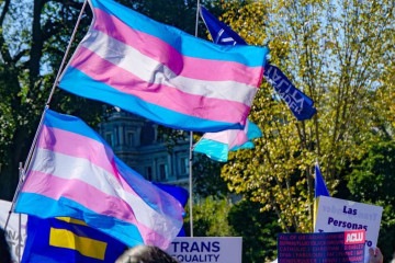 Manifestação pelos direitos de pessoas transexuais, nos Estados Unidos  -  (crédito: Ted Eytan/Divulgação )