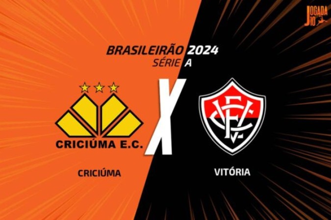 Criciúma e Vitória jogam para se afastar do perigo da zona do rebaixamento -  (crédito: Foto: Arte/Jogada10)